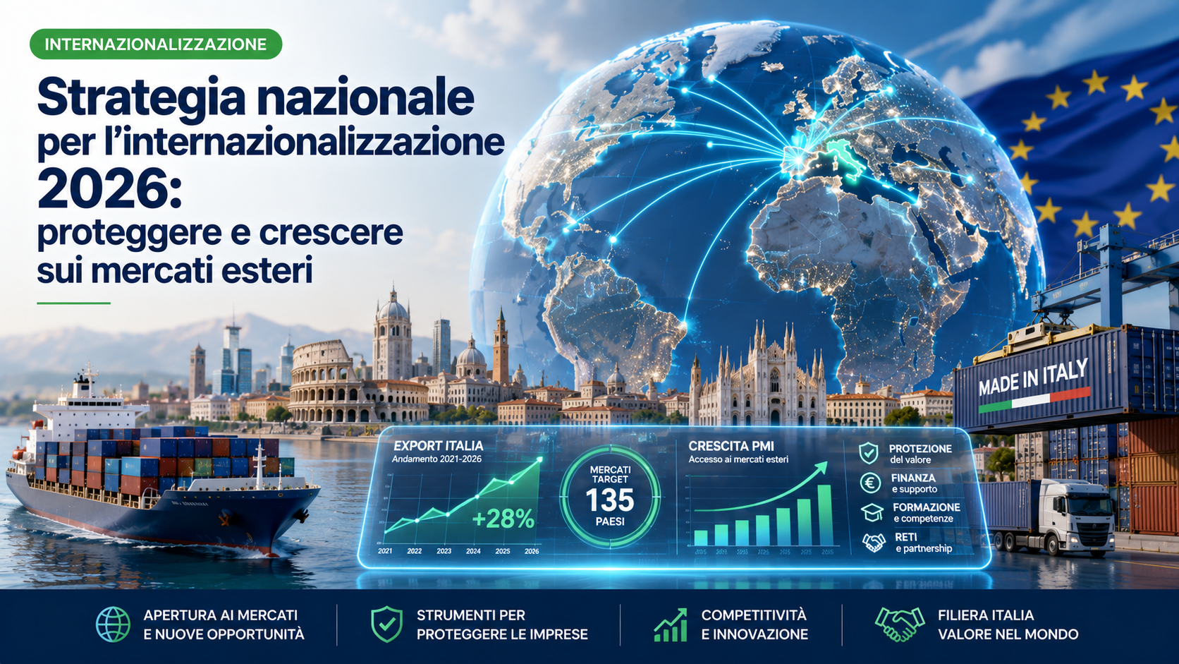 Strategia nazionale per l'internazionalizzazione 2026: proteggere e crescere sui mercati esteri