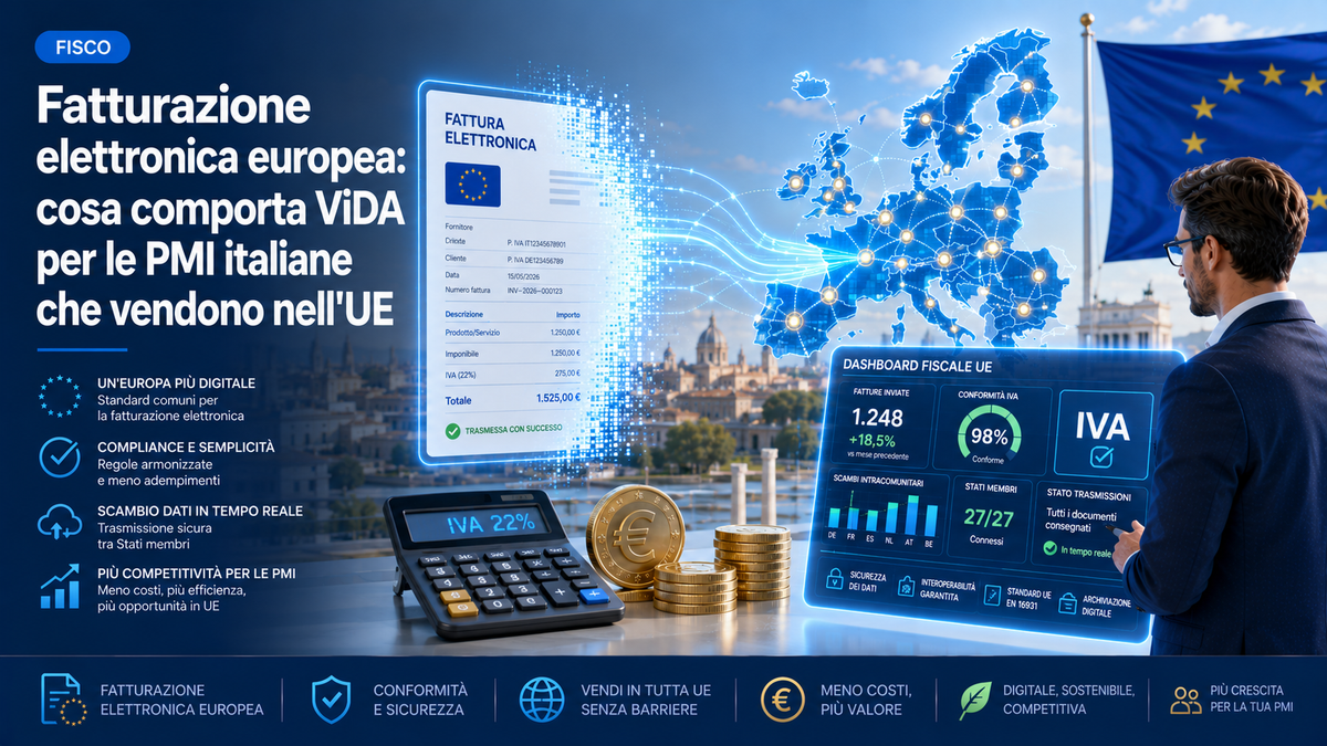 Fatturazione elettronica europea: cosa comporta ViDA per le PMI italiane che vendono nell'UE