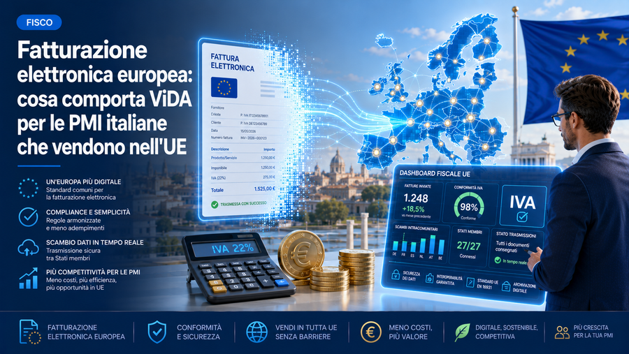 Fatturazione elettronica europea: cosa comporta ViDA per le PMI italiane che vendono nell'UE