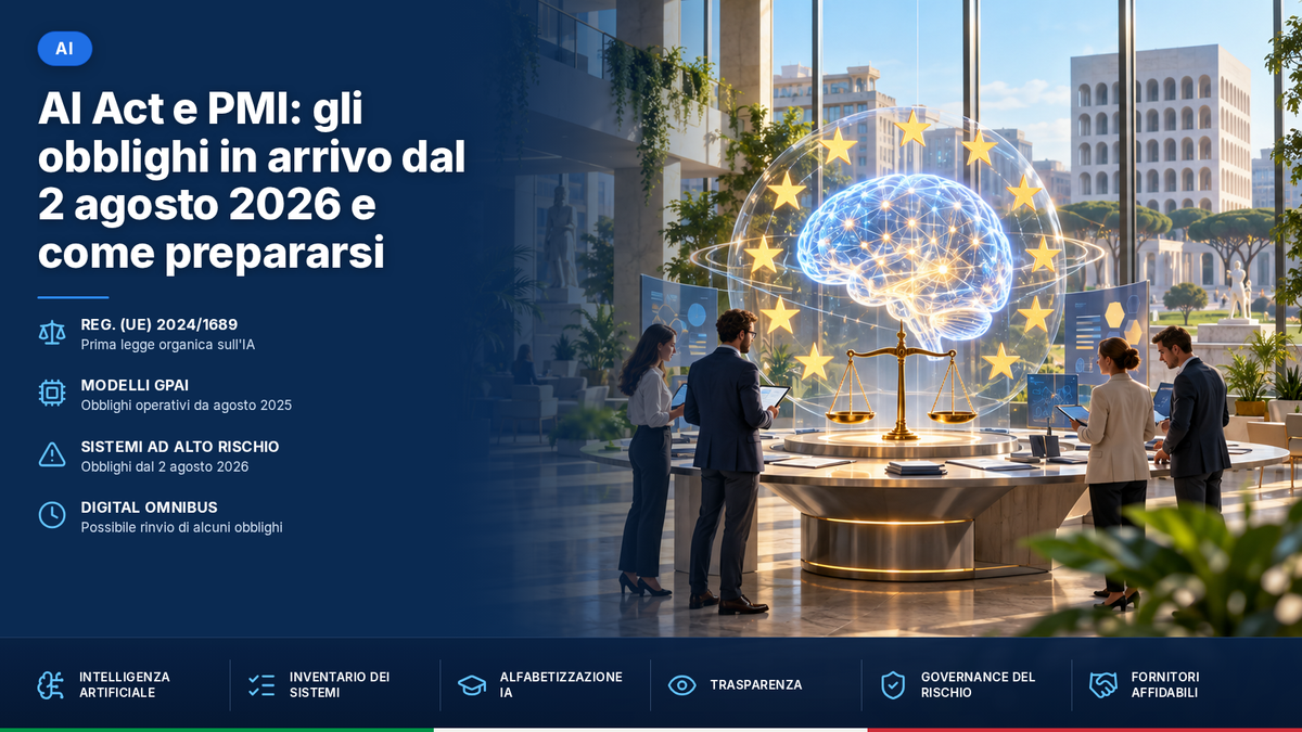 AI Act e PMI: gli obblighi in arrivo dal 2 agosto 2026 e come prepararsi