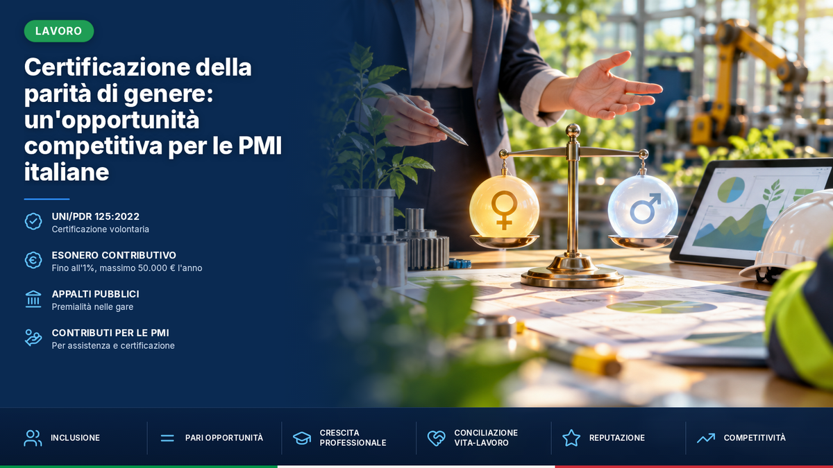 Certificazione della parità di genere: un'opportunità competitiva per le PMI italiane