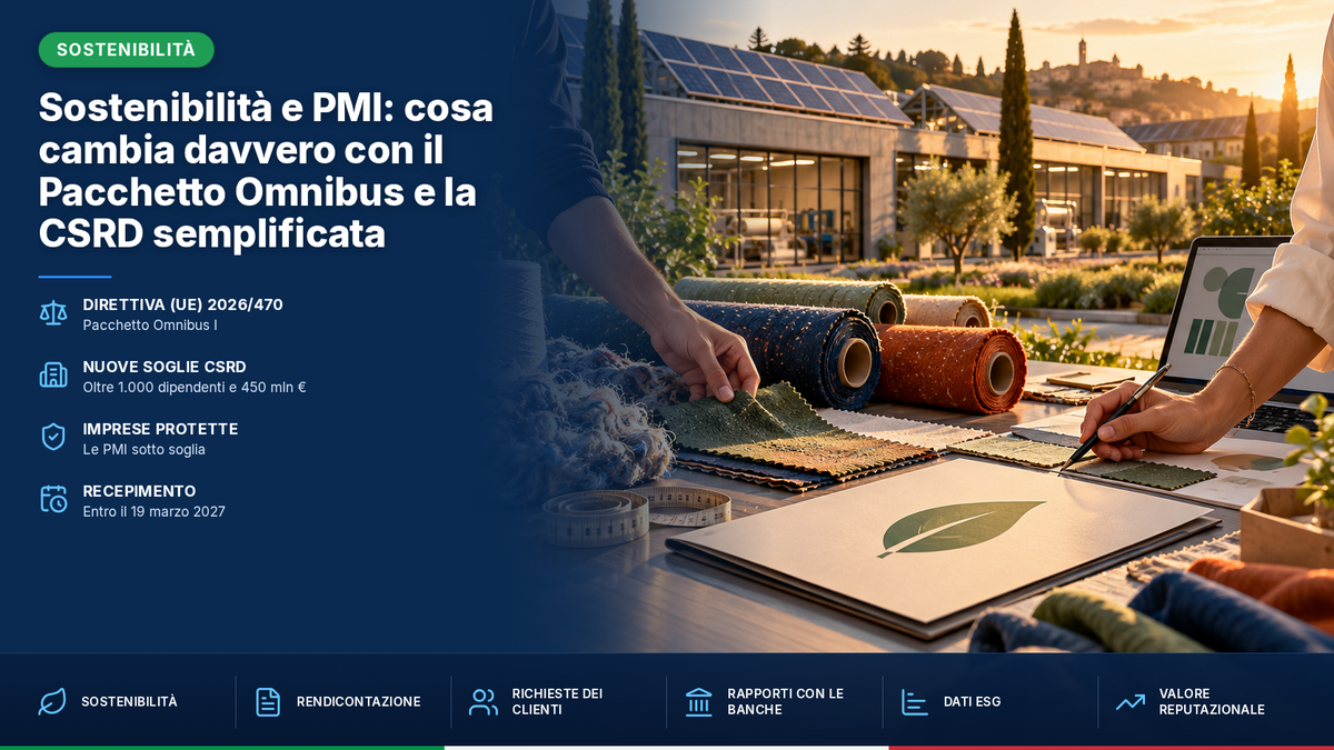 Sostenibilità e PMI: cosa cambia davvero con il Pacchetto Omnibus e la CSRD semplificata