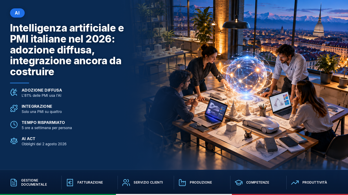 Intelligenza artificiale e PMI italiane nel 2026: adozione diffusa, integrazione ancora da costruire