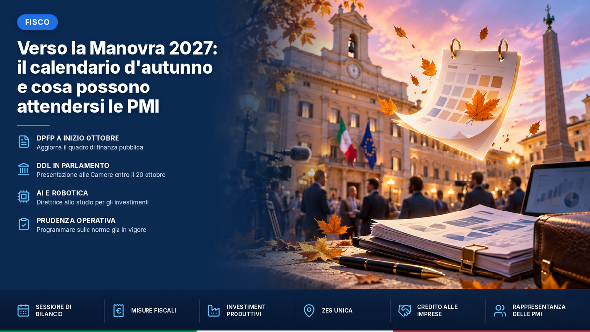 Verso la Manovra 2027: il calendario d'autunno e cosa possono attendersi le PMI