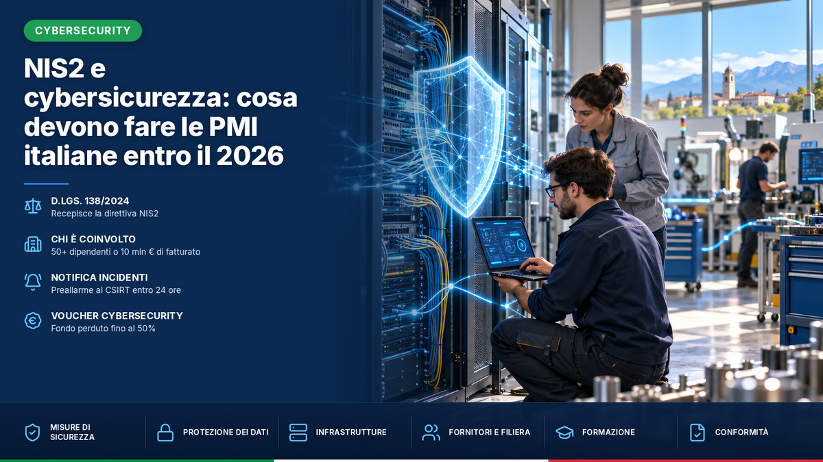 NIS2 e cybersicurezza: cosa devono fare le PMI italiane entro il 2026