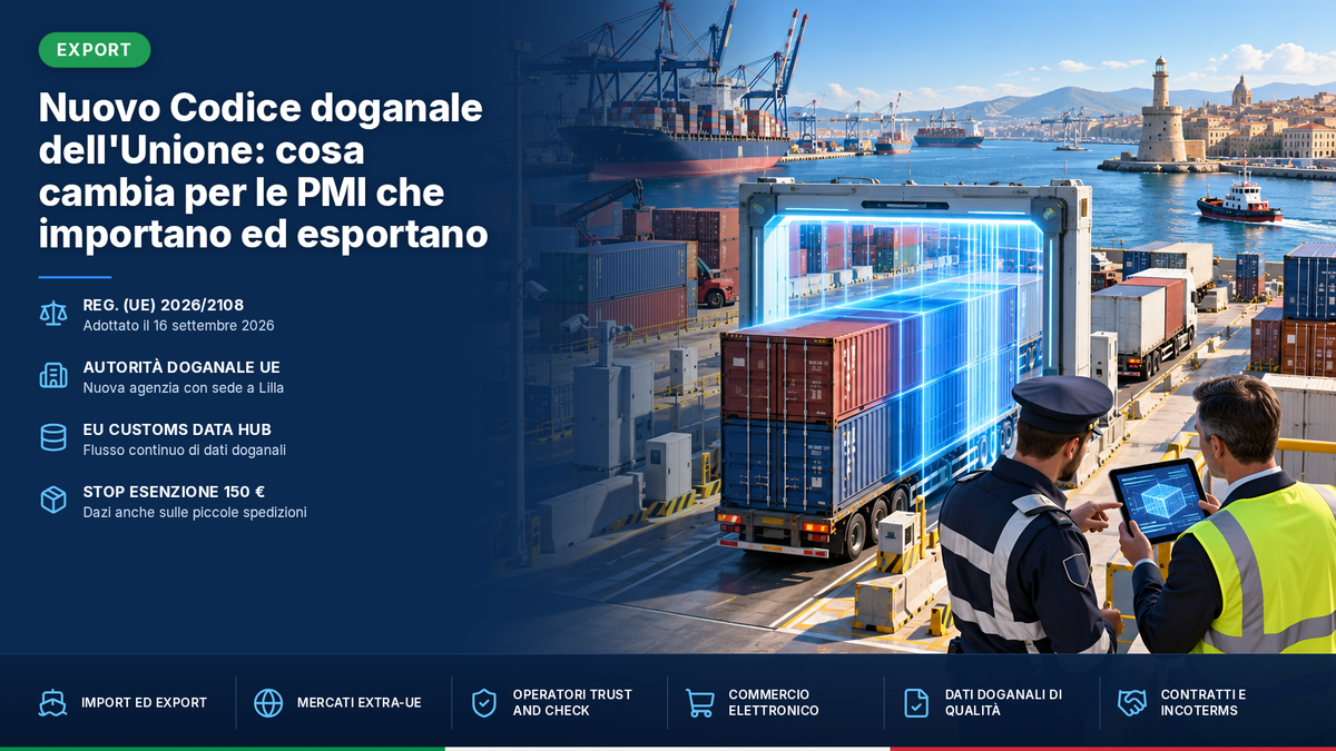 Nuovo Codice doganale dell'Unione: cosa cambia per le PMI che importano ed esportano