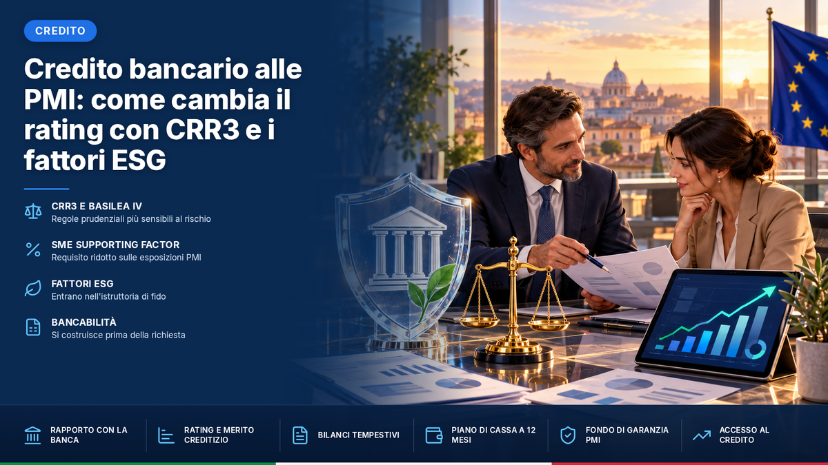 Credito bancario alle PMI: come cambia il rating con CRR3 e i fattori ESG