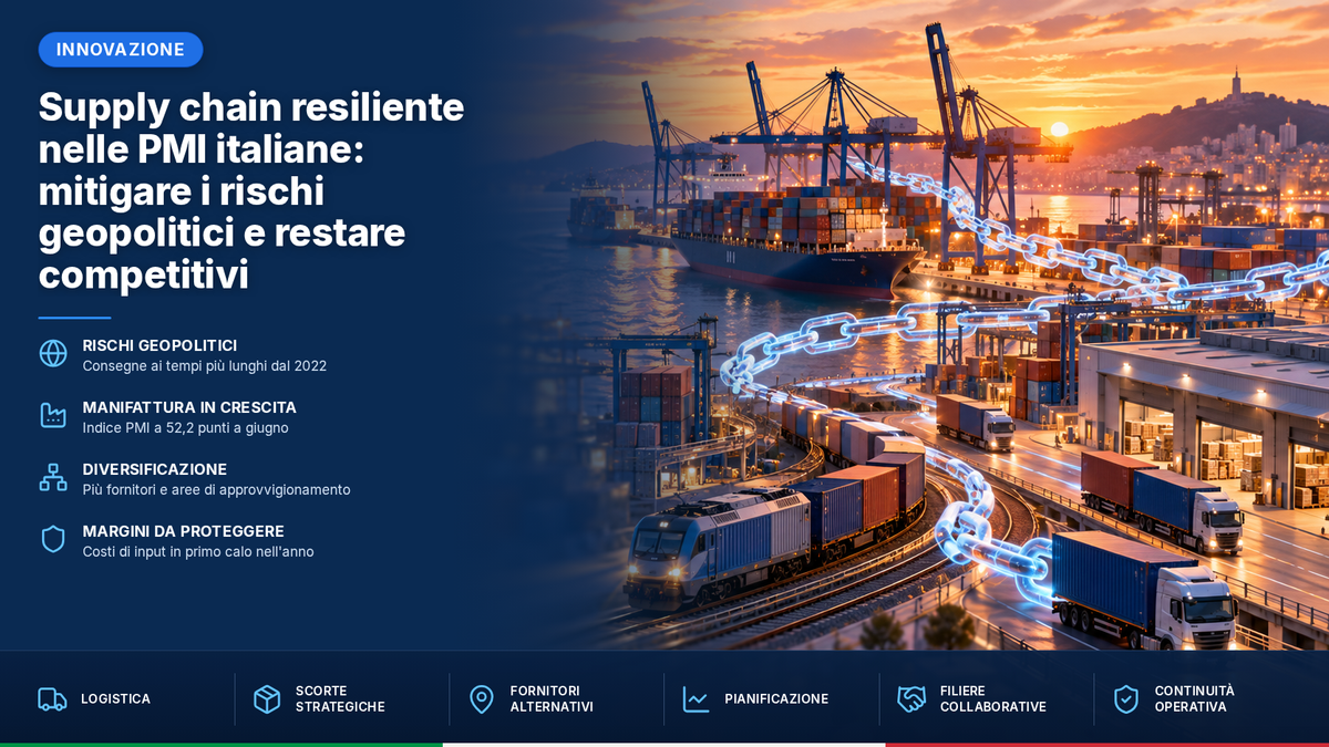Supply chain resiliente nelle PMI italiane: mitigare i rischi geopolitici e restare competitivi