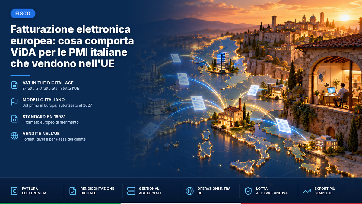 Fatturazione elettronica europea: cosa comporta ViDA per le PMI italiane che vendono nell'UE