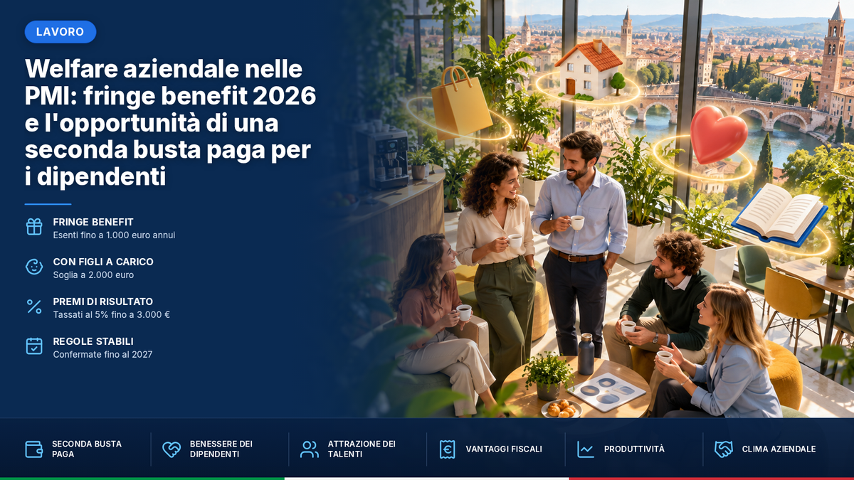 Welfare aziendale nelle PMI: fringe benefit 2026 e l'opportunità di una seconda busta paga per i dipendenti